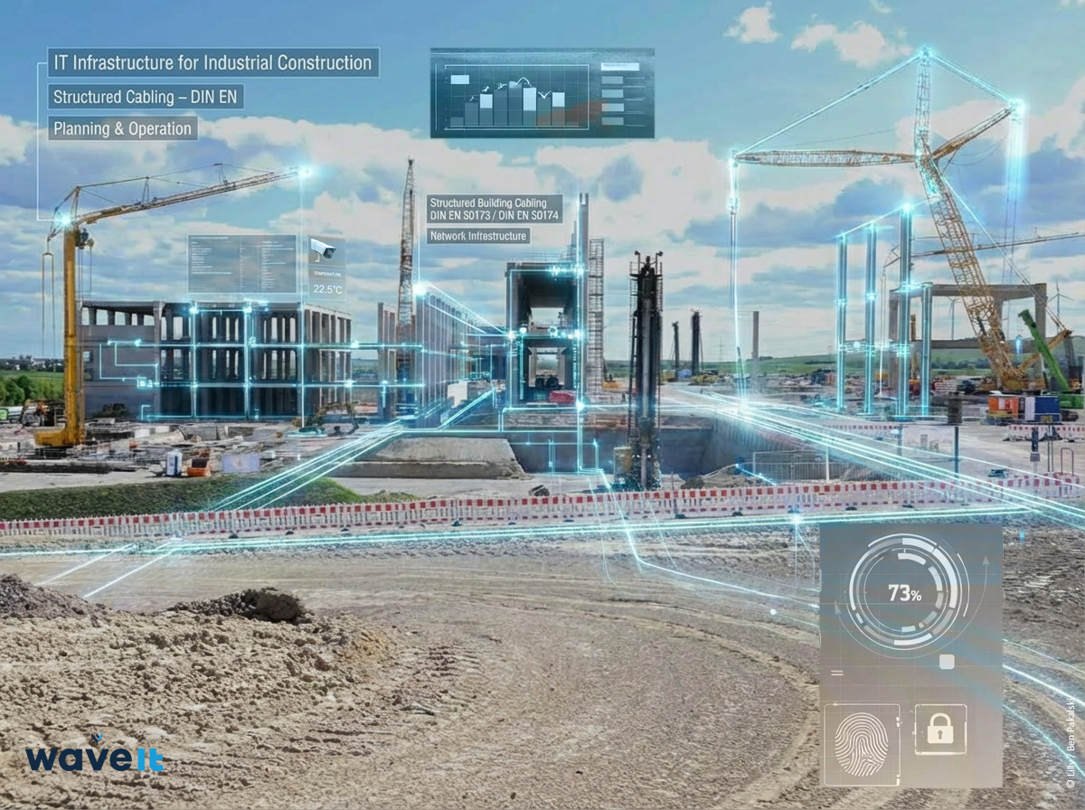 Baustelle von einer Fabrik